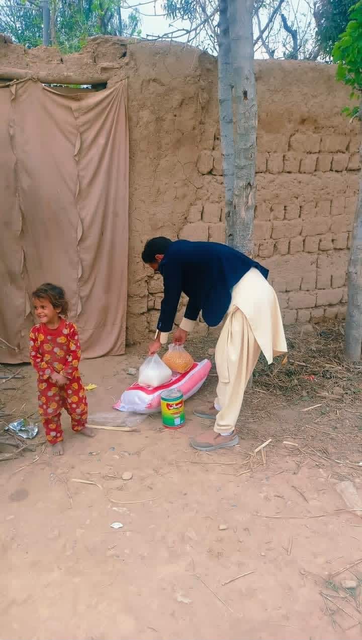 Food packages prepared for families in Jamrud